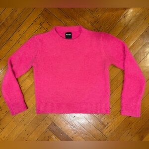 Katie J NYC Fuchsia Crew Neck Sweater